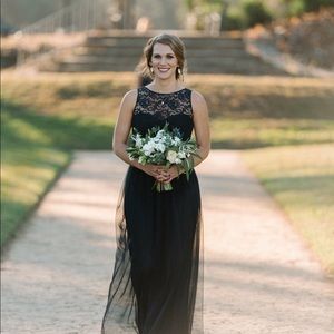 Amsale navy bridesmaid or formal dress